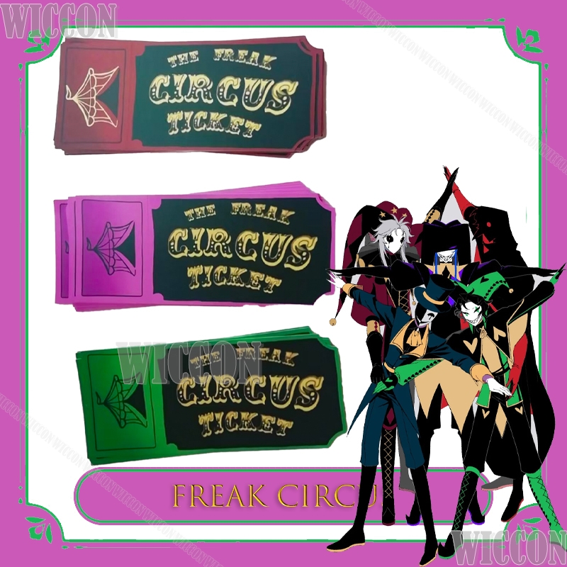 Anime Merchandise In Japanese - บัตรเข้าชมงาน Freak Circus สีแดง เขียว ชมพู