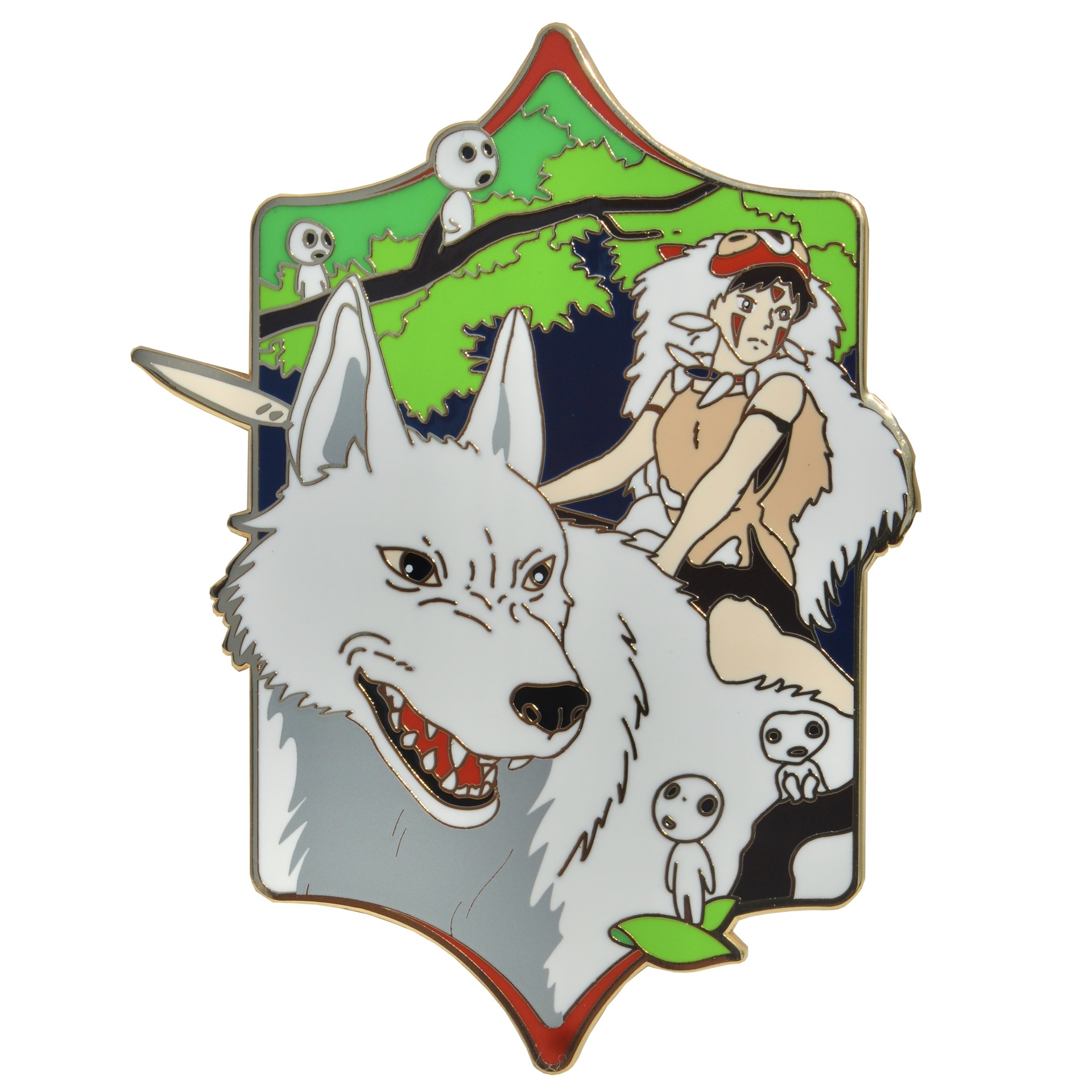 Anime Merchandise In Japanese - อะนิเมะสินค้า Mononoke เข็มกลัดเจ้าหญิงป้ายโลหะอะนิเมะญี่ปุ่นของขวัญเครื่องประดับ Pin