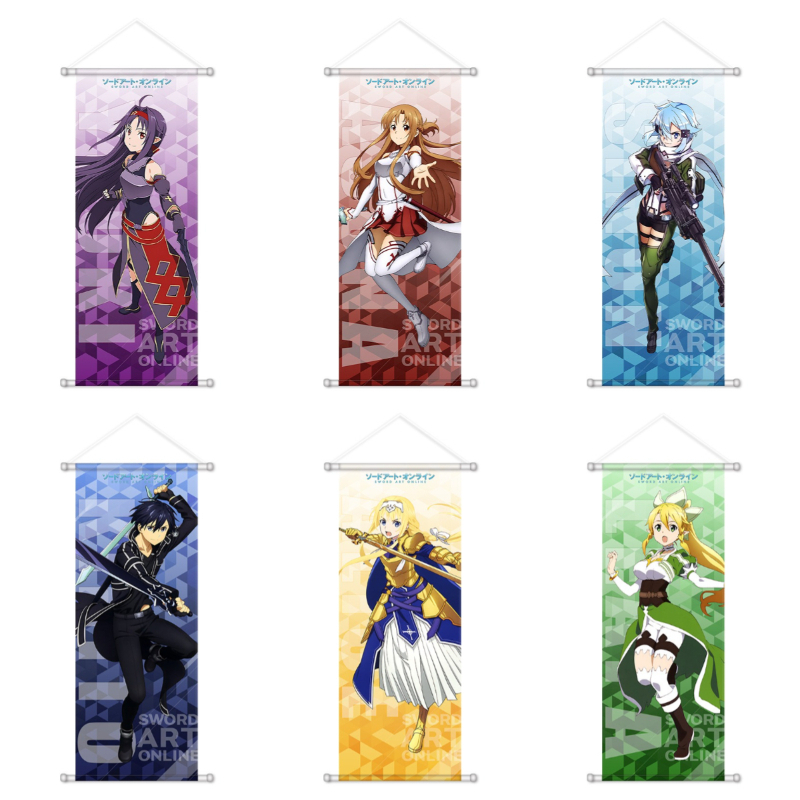 Anime Merchandise Posters - ซอร์ด อาร์ต ออนไลน์อะนิเมะ อุปกรณ์เสริม อาสึนะ คิริโตะ