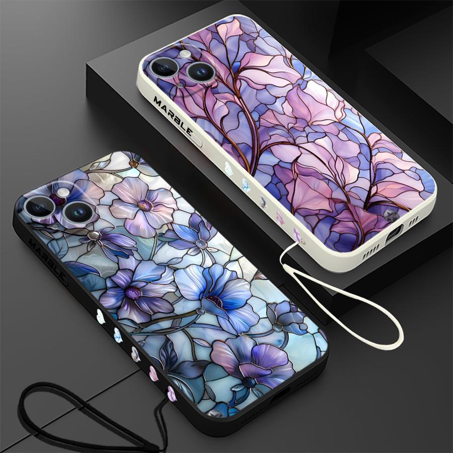 ดอกไม้หินอ่อนเคสโทรศัพท์สําหรั - Lanyard Anime Logo บทวิจารณ์และราคา